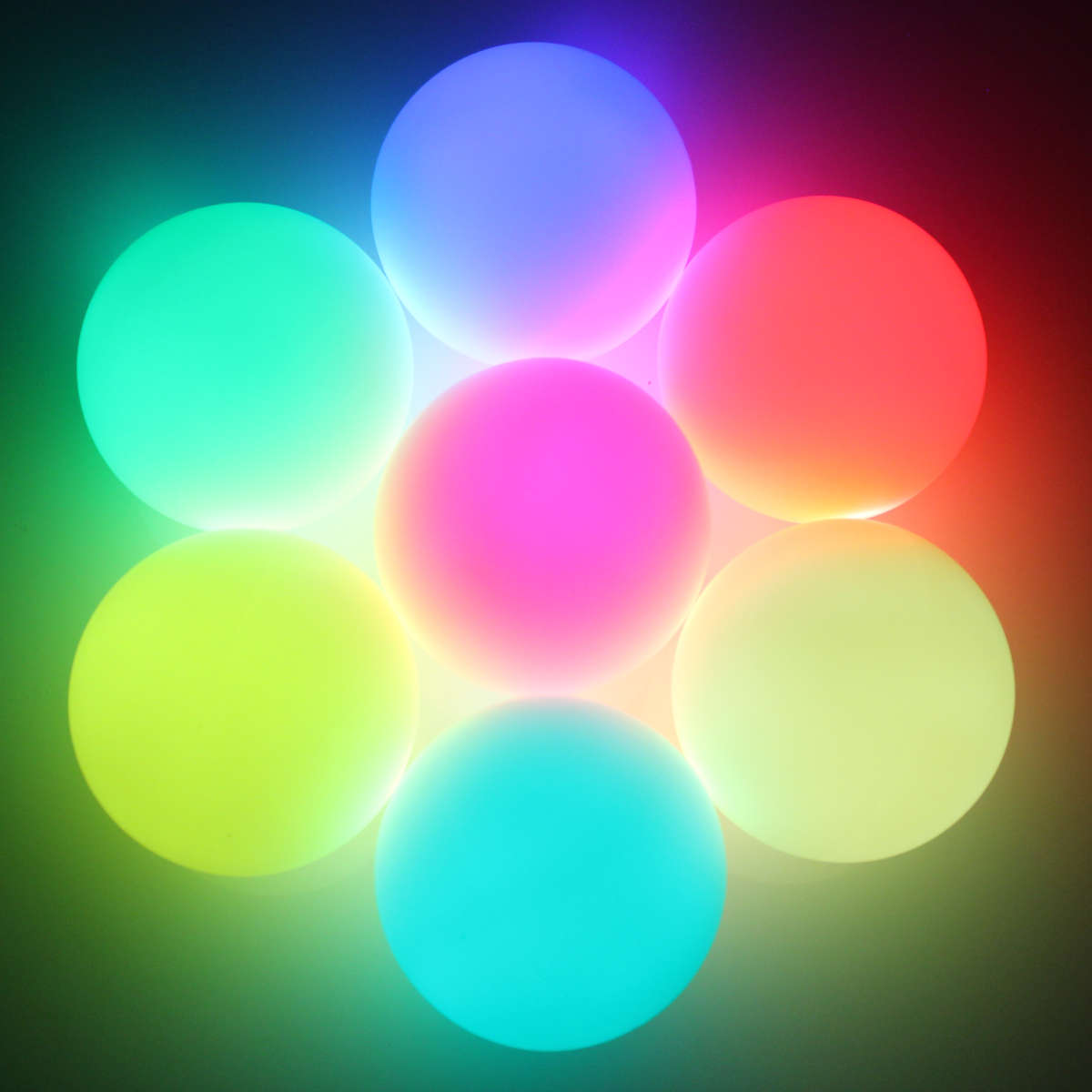 Glowball, LED,leuchtende Jonglierbälle