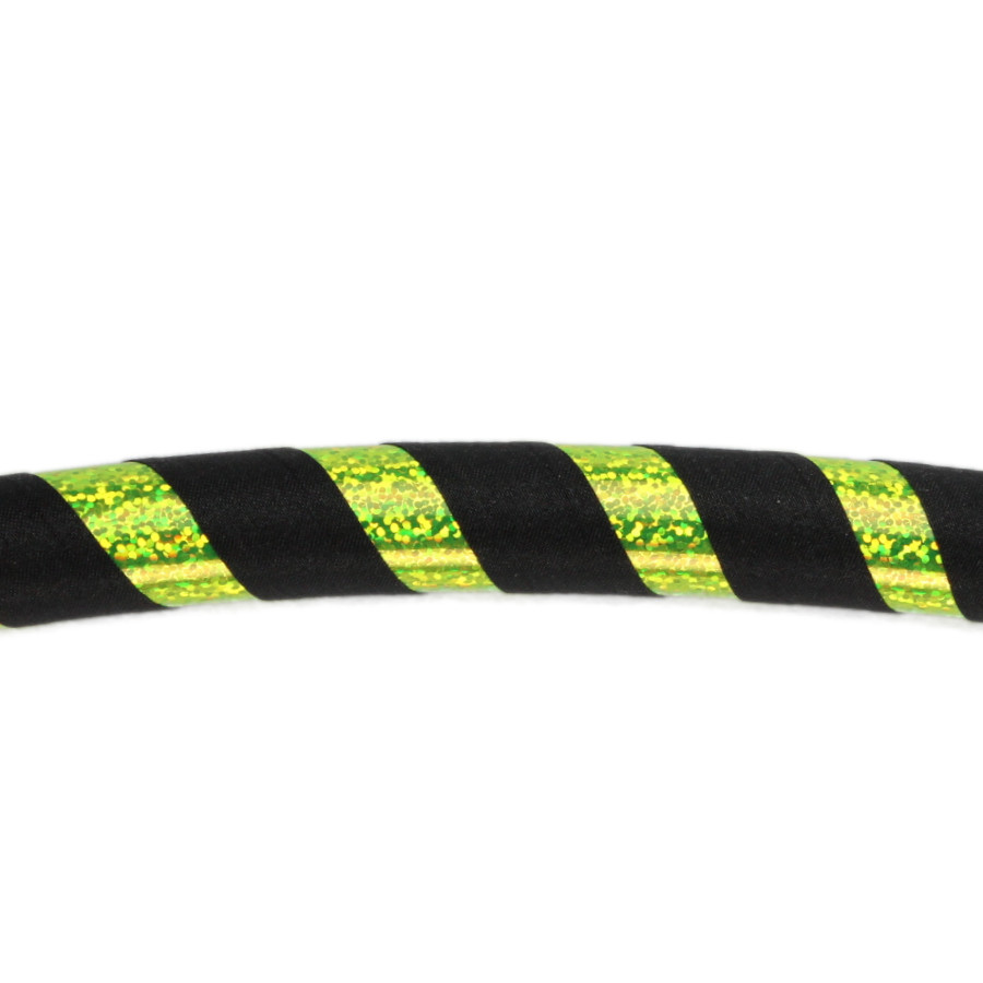 Zirkusladen-Hoop, 90cm, schwarz / gelb-glitzer