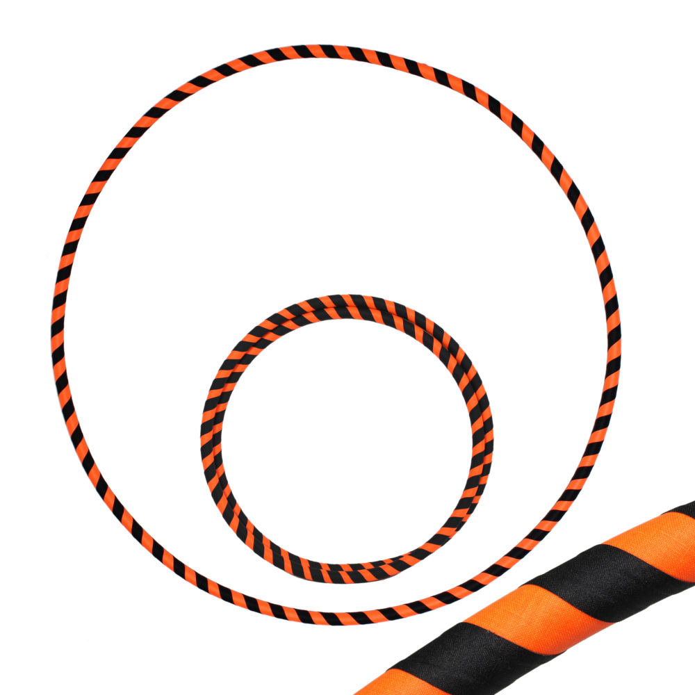 Zirkusladen-Hoop, 90cm, schwarz / orange (uv)