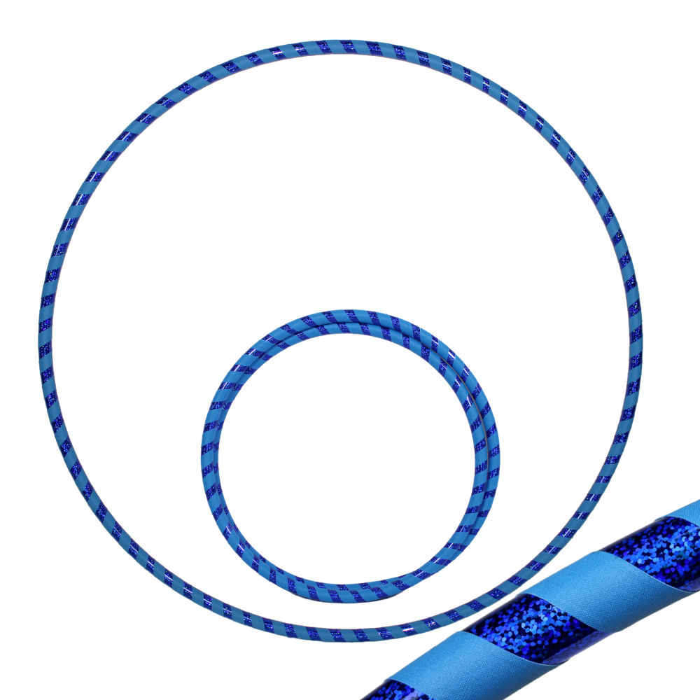 Zirkusladen-Hoop, 90cm, blau / blau-glitzer