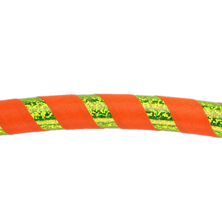 Zirkusladen-Hoop, 90cm, orange (UV) / gelb-glitzer (UV!)