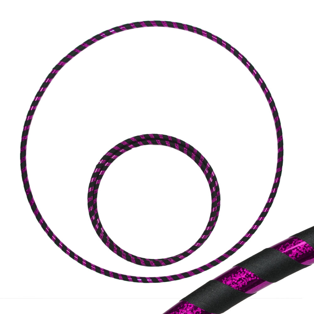 Zirkusladen-Hoop, 90cm, schwarz / lila-glitzer