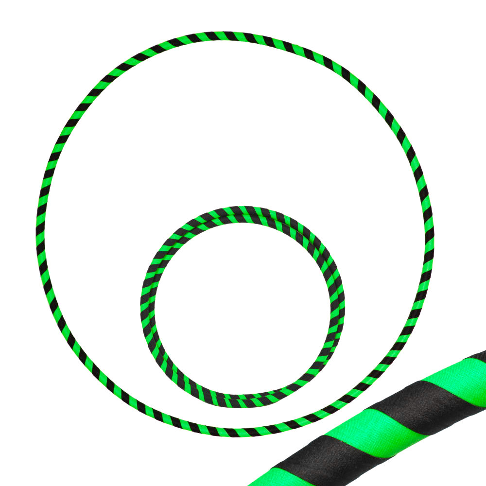 Zirkusladen-Hoop, 90cm, schwarz / grün (uv)