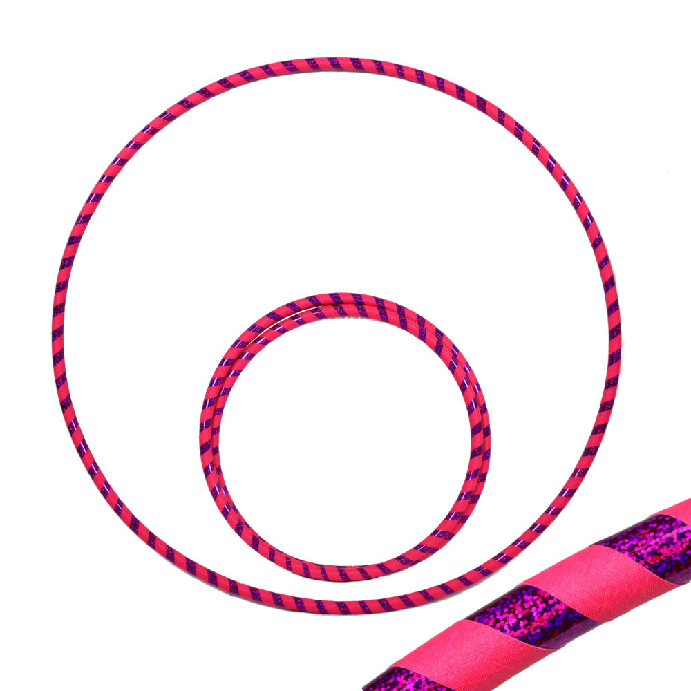 Zirkusladen-Hoop, 90cm, pink (uv) / lila-glitzer