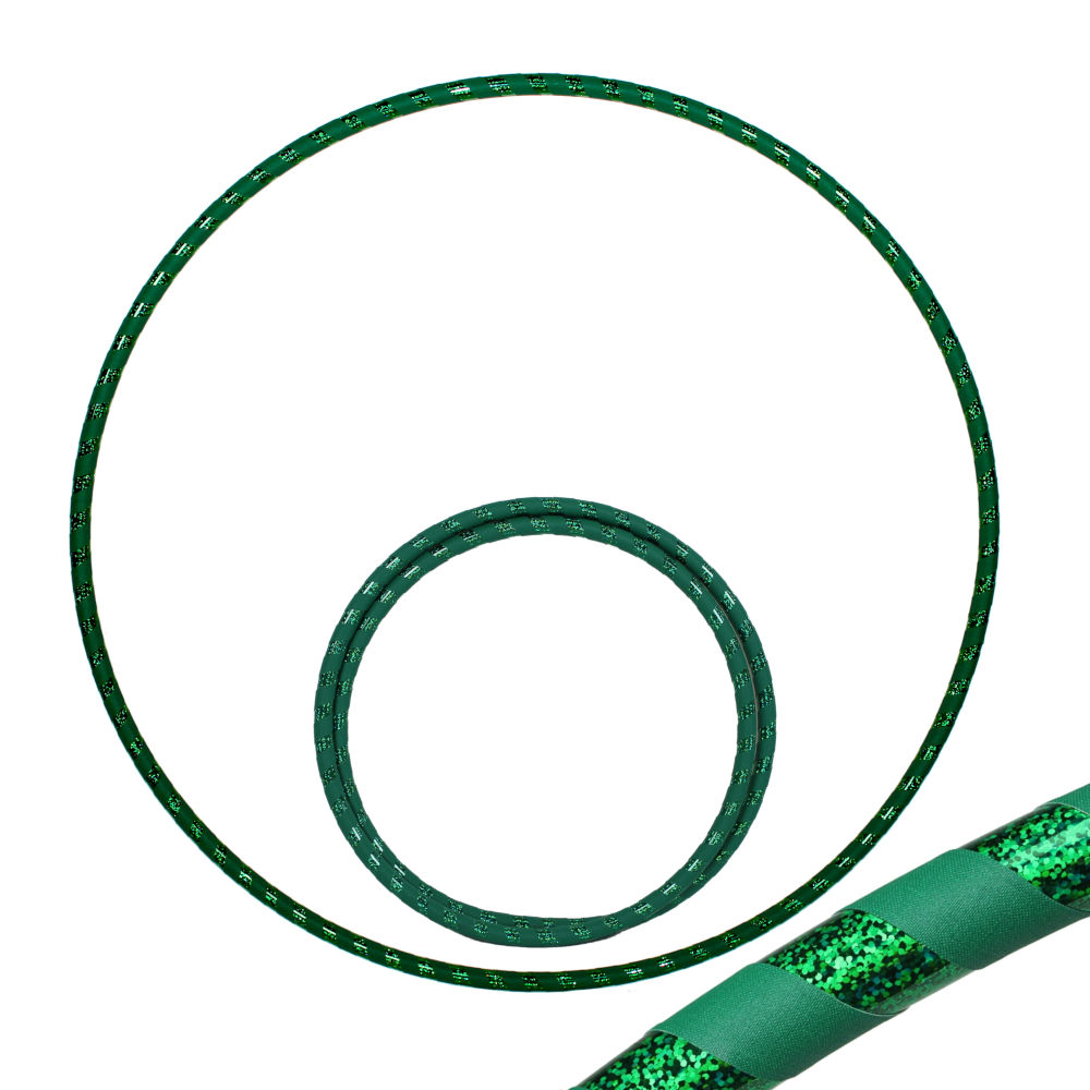 Zirkusladen-Hoop, 90cm, grün / grün-glitzer