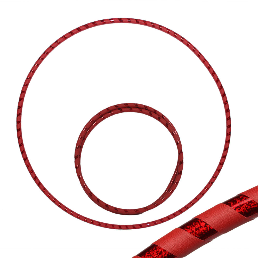 Zirkusladen-Hoop, 90cm, rot / rot-glitzer