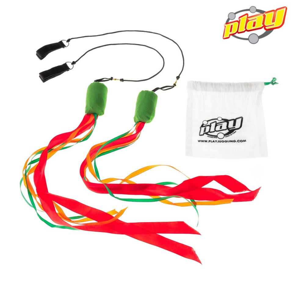 Play Ribbon Poi grün