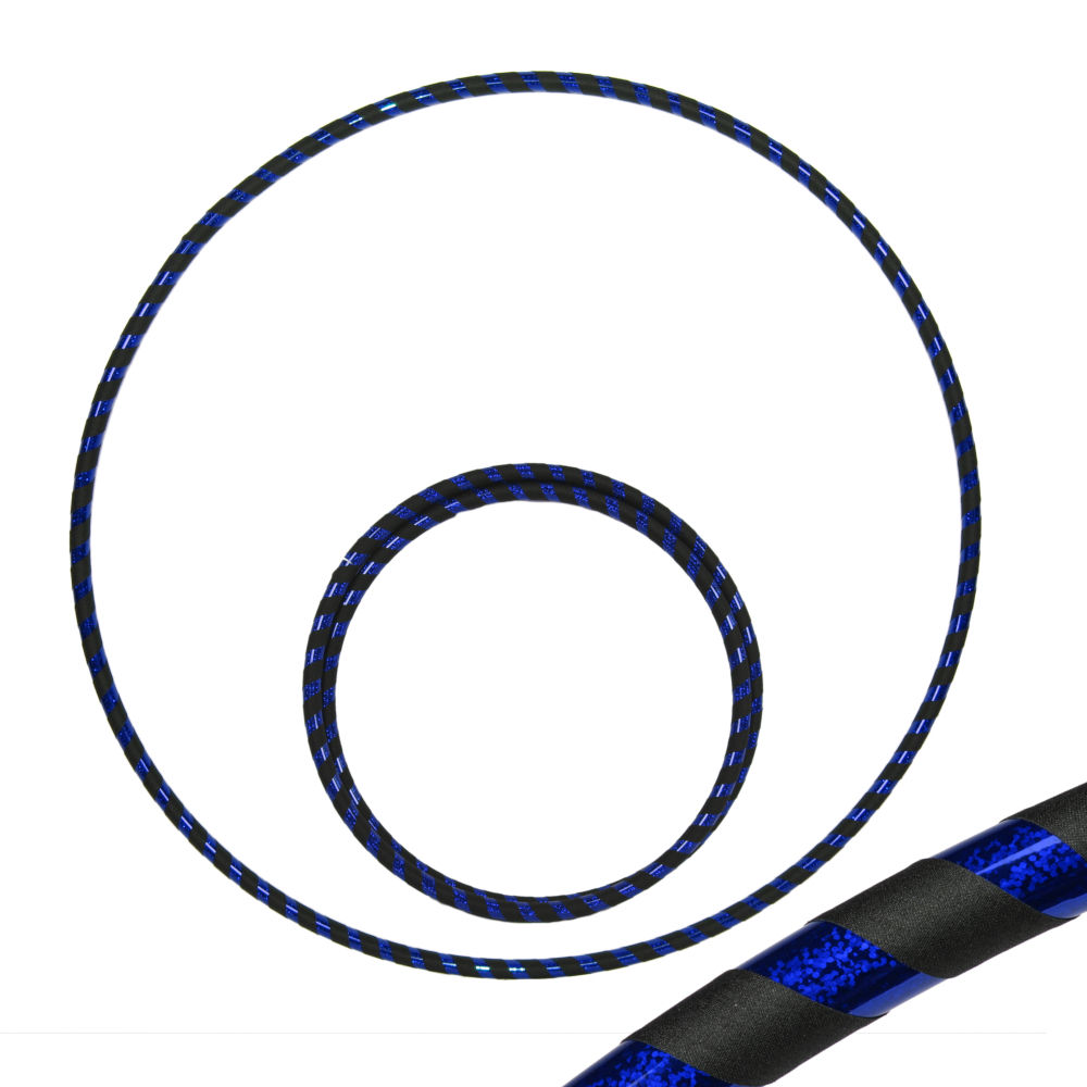 Zirkusladen-Hoop, 90cm, schwarz / blau-glitzer
