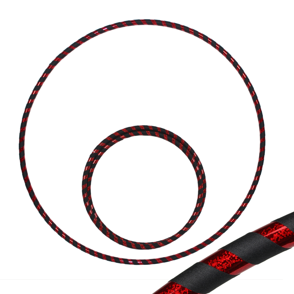Zirkusladen-Hoop, 90cm, schwarz / rot-glitzer