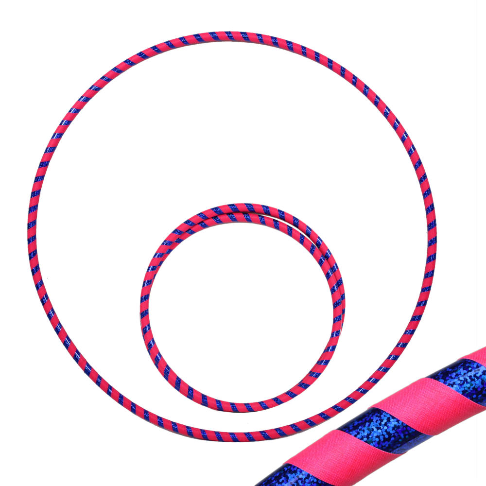 Zirkusladen-Hoop, 90cm, pink (uv) / blau-glitzer